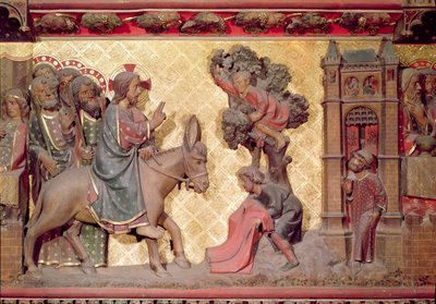 Detail of the Entry of Christ into Jerusalem, 1340-51 by Jean and Jean Le Boutellier Ravy